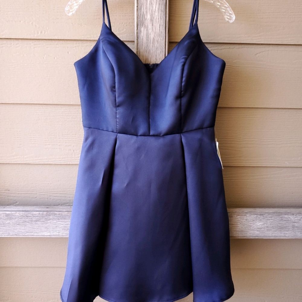 NWT B. Darlin Navy Homecoming Dress w/ Pockets